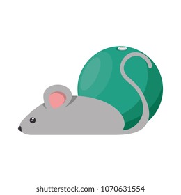 little mouse with ball