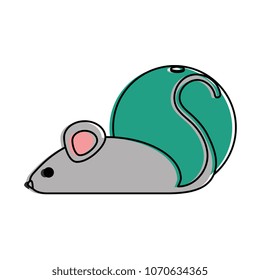 little mouse with ball