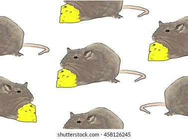 Little mouse and cheese.