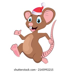 Eine kleine Maus mit glücklichem Gesicht