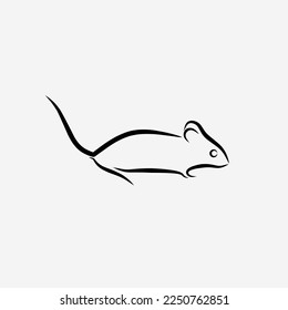 Little mouse icon on white