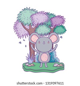 little mouse in the landscape