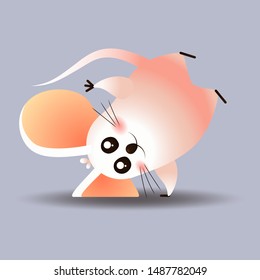 Little mouse, rat. New year. Chinese new year. Christmas. Year of rat. The year of the mouse. Isolated