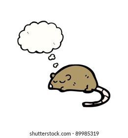 little mouse sleeping cartoon