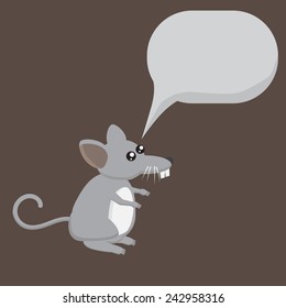 Little mouse with speak blank 