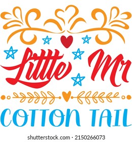 Little Mr Cotton Tail t-shirt design ,vector file.