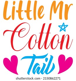 Little Mr Cotton Tail t-shirt design ,vector file.