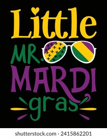 Little Mr Mardi Gras Happy Mardi Gras Shirt Printvorlage, Carnival Festival Nola Fett Dienstag neue Orleans Shirt Design