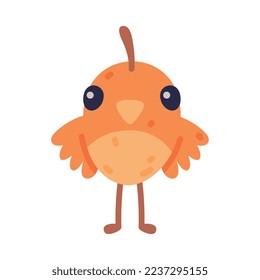 Little Nestling of Quail Bird with Crest and Feathers Vector Illustration