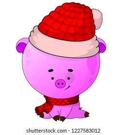 Little New Year Pig. The year of the pig.