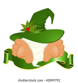 Little nice gnome is in a hat