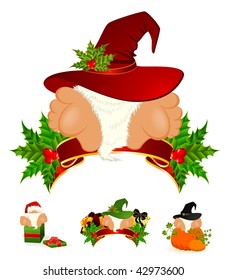 little nice santa Claus in a red cap
