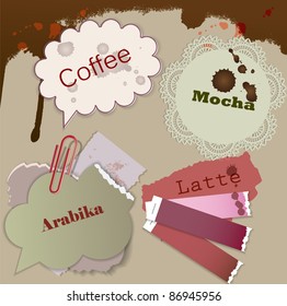 Little notes for speech. Coffee Stain