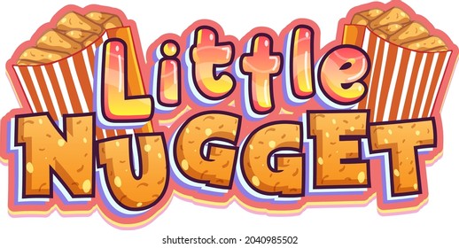 Little Nugget logo text design illustration