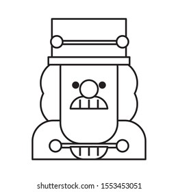 little nutcraker soldier toy icon vector illustration design