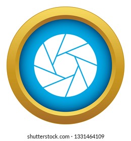Little objective icon blue vector isolated on white background for any design