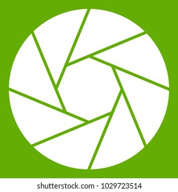 Little objective icon white isolated on green background. Vector illustration