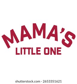 A pequena da mamãe, uma impressão de texto bonito e simples em camisetas para meninas.