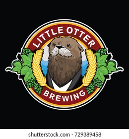 Little Otter Brewing : Layered Vector Illustration - Easy to Edit