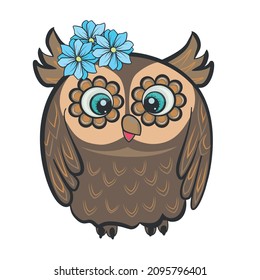 Little owl for baby showers, birthdays and invitation designs.