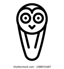 Little owl icon. Outline little owl vector icon for web design isolated on white background