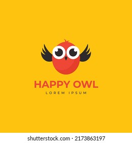 Little owl logo design template