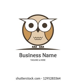 Little Owl Vector Logo Template