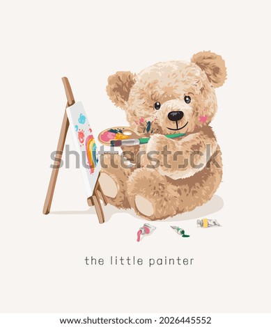 Similar – Image, Stock Photo Little girl painting a picture at home