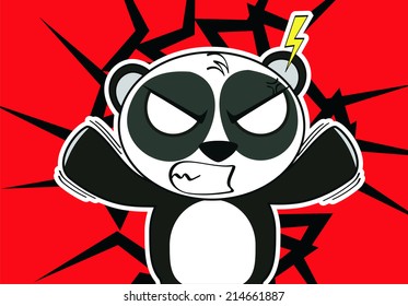 little panda bear cute cartoon background in vector format very easy to edit