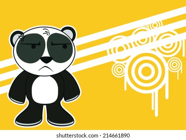 little panda bear cute cartoon background in vector format very easy to edit