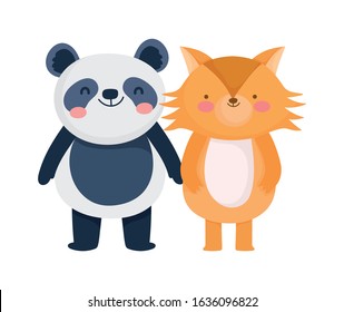 Cute Panda Red Panda Cartoon Vector Stock Vector (Royalty Free) 1829933543