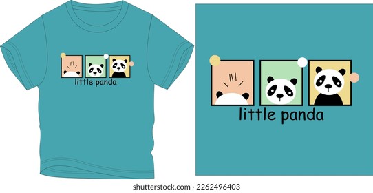 little panda Graphic design vector