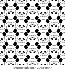 Pequeño patrón de Panda sin fisuras. El fondo del oso chino es pequeño. textura bestia pequeña para niños. Ornamento vectorial