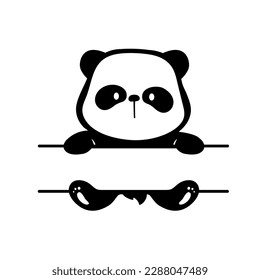 little panda silhouette making cute gestures animal cartoons for kids