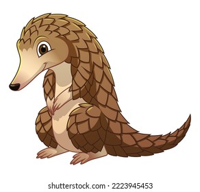 Little Pangolin Cartoon Animal Illustration