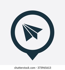 little paper plane Icon Vector