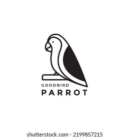 little parrot minimal logo design