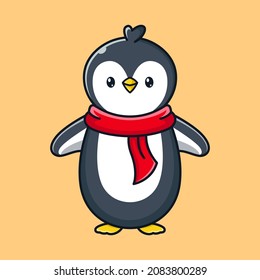 Little penguin logo design template. penguin mascot design.