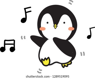 little penguin is singing