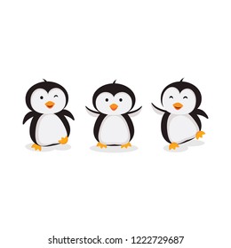 Little penguins vector