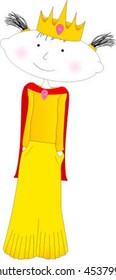 Little people in school-theater. Princes