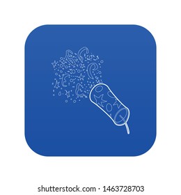 Little petard icon blue vector isolated on white background