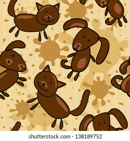 little pets seamless pattern