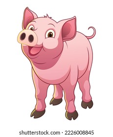 Little Pig Cartoon Animal Illustration