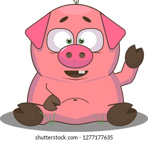 Little Pig. Chinese New Year. The year of the pig. 