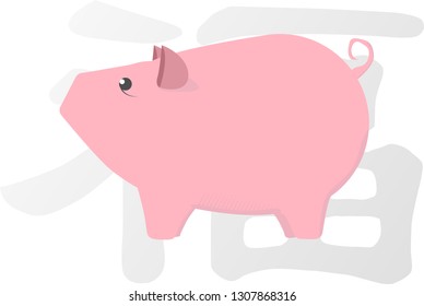 Little Pig. Chinese New Year. The year of the pig. 
