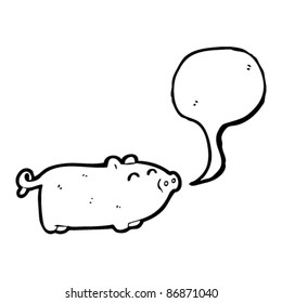 little pig with speech bubble
