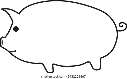little pig vector design. simple pig vector design. cute pig vector design