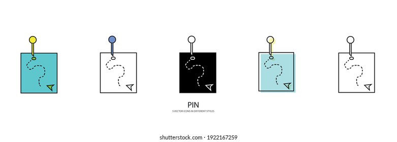 icono de tipo vector de pin pequeño