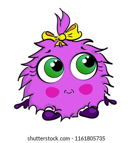 little pink creature with a bow